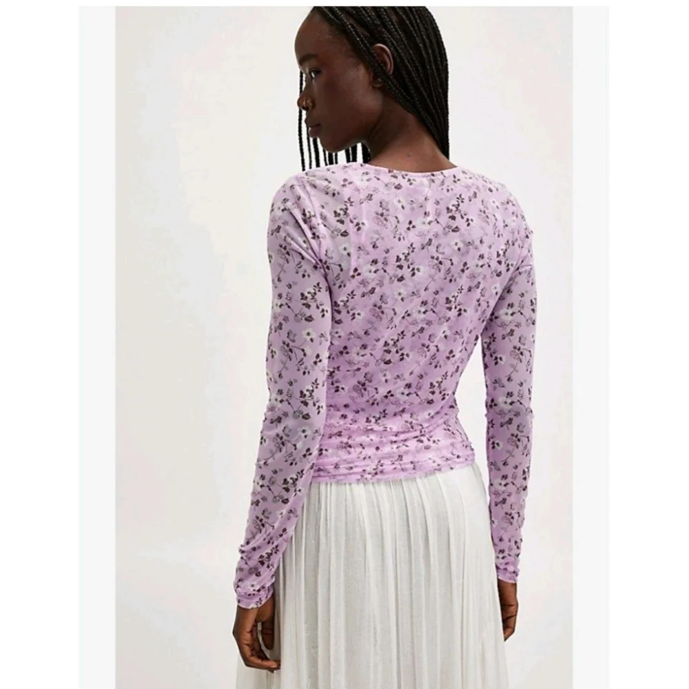 Free People Twosie for One Floral Mesh Tank & Cardigan Set Size Small